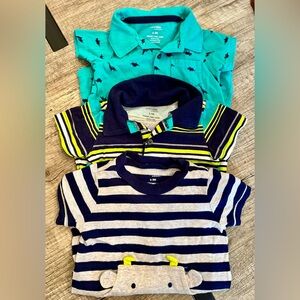 Carters 1 Piece Baby Boys Outfits - 3 Pack - Size 6-9 Months